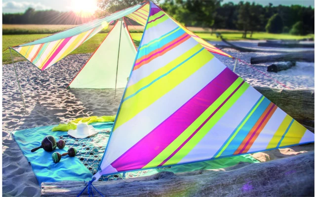 Bent Zip-Canvas Single Verbindbares Sonnensegel 250 X 250 X 250 Cm Türkis 6 Bent Zip-Canvas Single Verbindbares Sonnensegel 250 X 250 X 250 Cm Türkis - Image 4